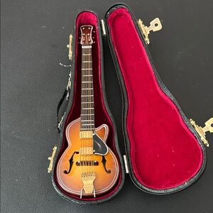 Miniature  GUITAR 7" Collectible Instrument Figurine  Doll House Gift